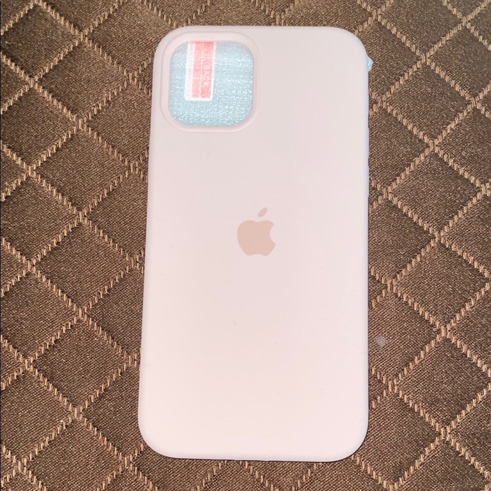 Apple Pink Silicone iPhone Case 12/12Pro New